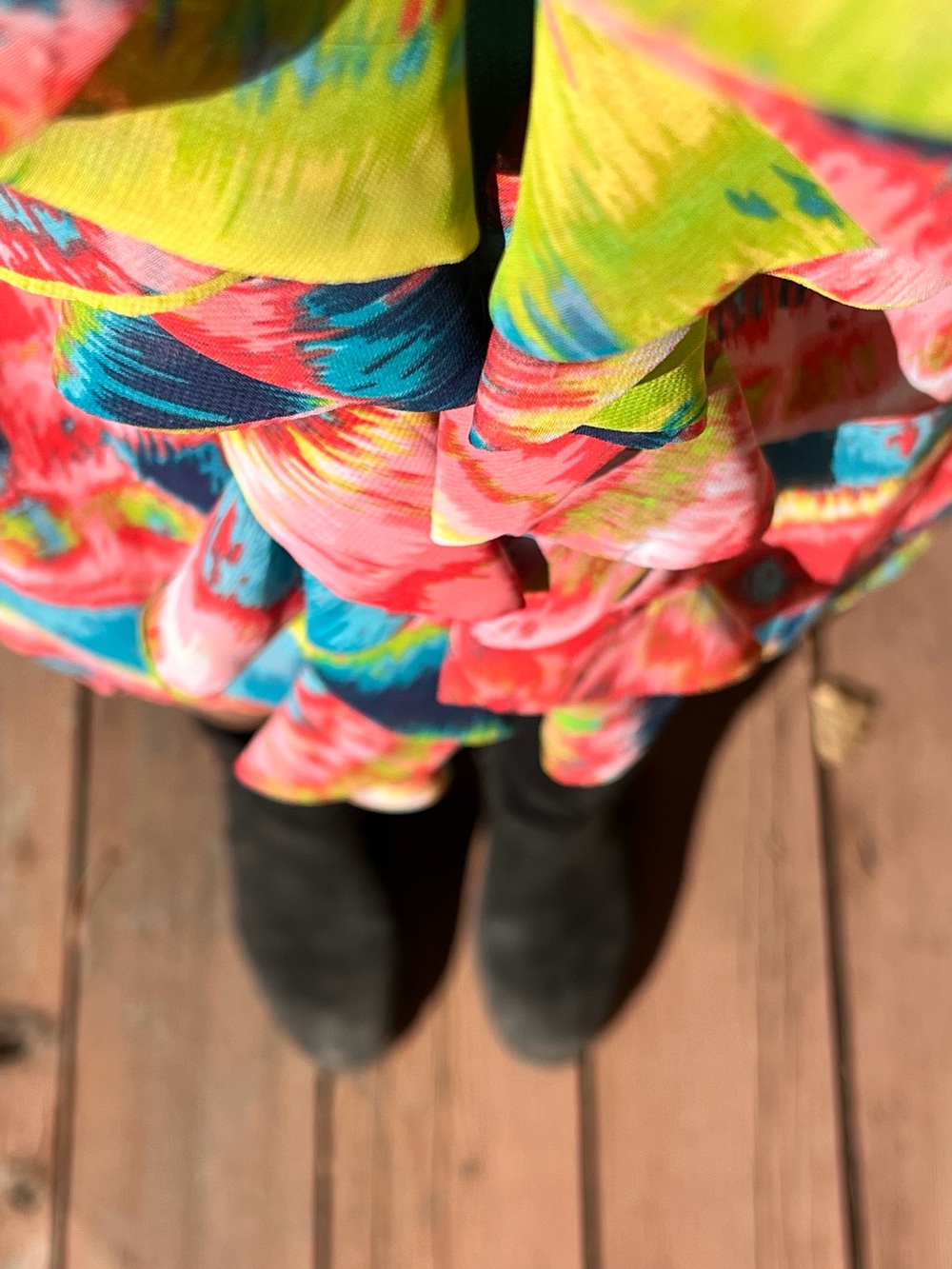 Pink Owl Multicolor Ruffle Front Mini Dress - Picture 7 of 10